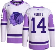 Adidas Chicago Blackhawks 14 Chris Kunitz Authentic Hockey Fights Cancer Youth NHL Jersey