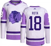 Adidas Chicago Blackhawks 18 Darcy Rota Authentic Hockey Fights Cancer Youth NHL Jersey