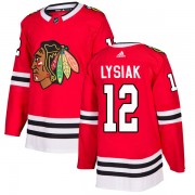 Adidas Chicago Blackhawks 12 Tom Lysiak Authentic Red Home Youth NHL Jersey