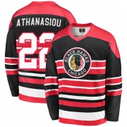Fanatics Branded Chicago Blackhawks 22 Andreas Athanasiou Premier Red/Black Breakaway Heritage Youth NHL Jersey