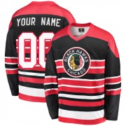 Fanatics Branded Chicago Blackhawks 00 Custom Premier Red/Black Custom Breakaway Heritage Youth NHL Jersey