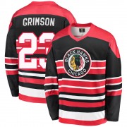 Fanatics Branded Chicago Blackhawks 23 Stu Grimson Premier Red/Black Breakaway Heritage Youth NHL Jersey