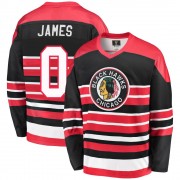 Fanatics Branded Chicago Blackhawks 0 Dominic James Premier Red/Black Breakaway Heritage Youth NHL Jersey