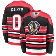 Fanatics Branded Chicago Blackhawks 0 Wyatt Kaiser Premier Red/Black Breakaway Heritage Youth NHL Jersey