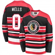 Fanatics Branded Chicago Blackhawks 0 Dylan Wells Premier Red/Black Breakaway Heritage Youth NHL Jersey