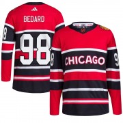 Adidas Chicago Blackhawks 98 Connor Bedard Authentic Red Reverse Retro 2.0 Men's NHL Jersey