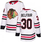 Adidas Chicago Blackhawks 30 ED Belfour Authentic White Men's NHL Jersey