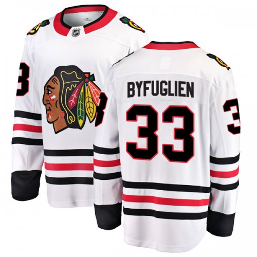 Fanatics Branded Chicago Blackhawks 33 Dustin Byfuglien White Breakaway Away Men's NHL Jersey