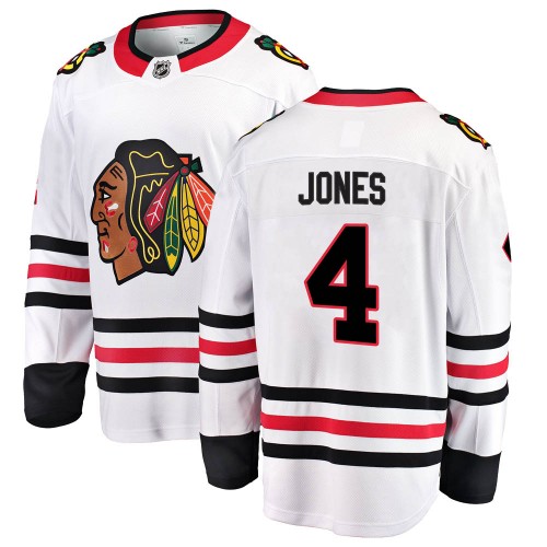 Fanatics Branded Chicago Blackhawks 4 Seth Jones White Breakaway Away Men's NHL Jersey