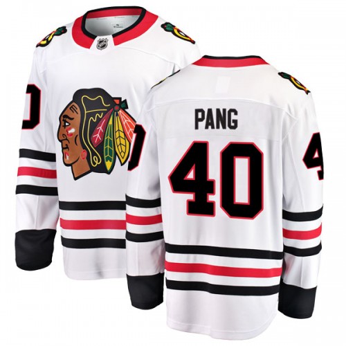 Fanatics Branded Chicago Blackhawks 40 Darren Pang White Breakaway Away Men's NHL Jersey