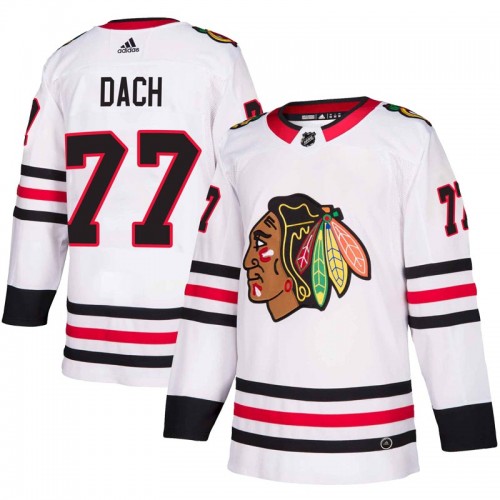 Adidas Chicago Blackhawks 77 Kirby Dach Authentic White Away Youth NHL Jersey