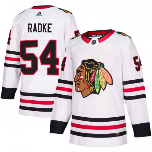 Adidas Chicago Blackhawks 54 Roy Radke Authentic White Away Youth NHL Jersey