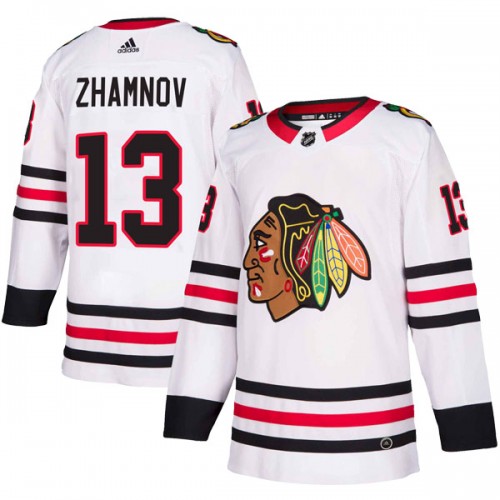 Adidas Chicago Blackhawks 13 Alex Zhamnov Authentic White Away Youth NHL Jersey