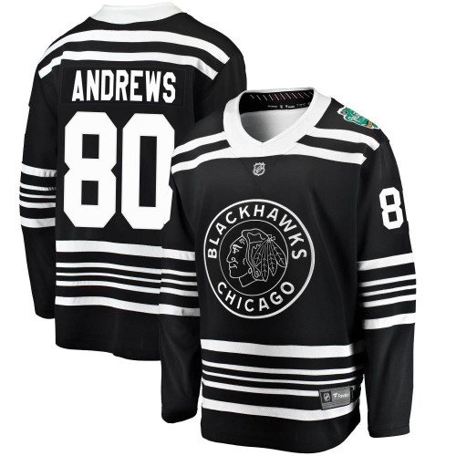 Fanatics Branded Chicago Blackhawks 80 Zach Andrews Black 2019 Winter Classic Breakaway Men's NHL Jersey