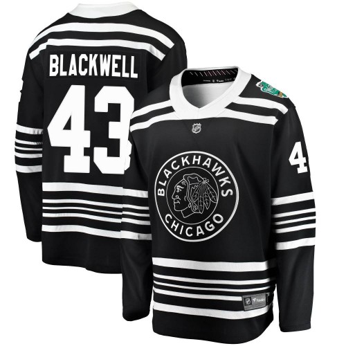 Fanatics Branded Chicago Blackhawks 43 Colin Blackwell Black 2019 Winter Classic Breakaway Men's NHL Jersey