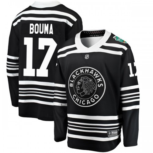 Fanatics Branded Chicago Blackhawks 17 Lance Bouma Black 2019 Winter Classic Breakaway Men's NHL Jersey