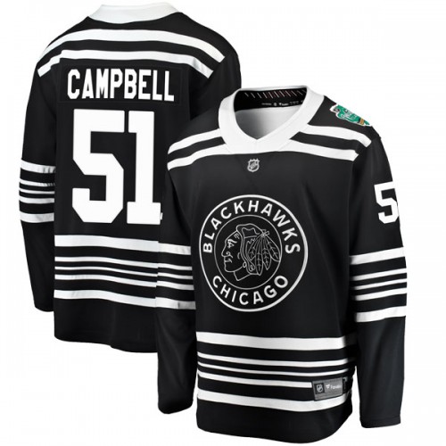 Fanatics Branded Chicago Blackhawks 51 Brian Campbell Black 2019 Winter Classic Breakaway Men's NHL Jersey