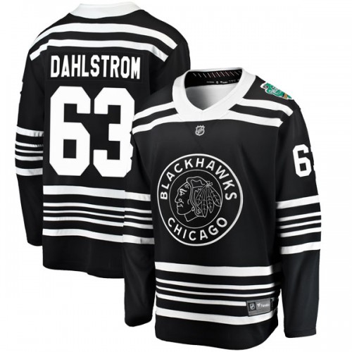 Fanatics Branded Chicago Blackhawks 63 Carl Dahlstrom Black 2019 Winter Classic Breakaway Men's NHL Jersey