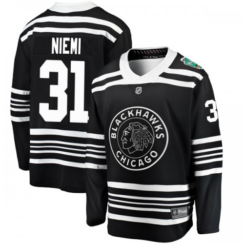 Fanatics Branded Chicago Blackhawks 31 Antti Niemi Black 2019 Winter Classic Breakaway Men's NHL Jersey