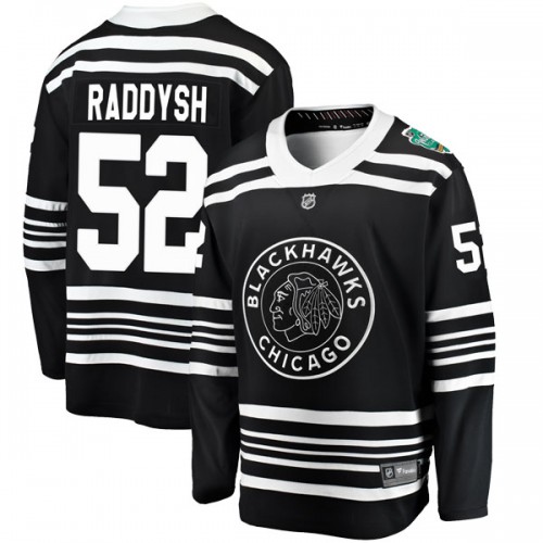 Fanatics Branded Chicago Blackhawks 52 Darren Raddysh Black 2019 Winter Classic Breakaway Men's NHL Jersey