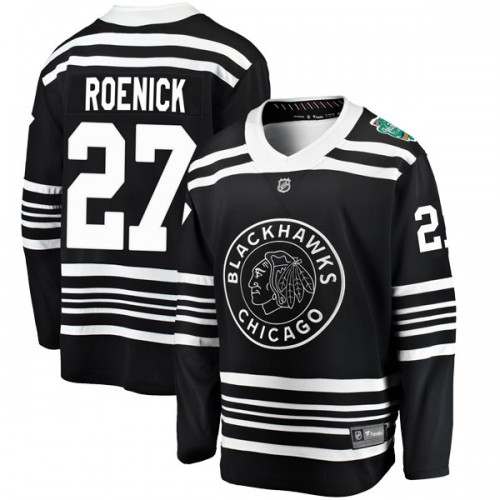 Fanatics Branded Chicago Blackhawks 27 Jeremy Roenick Black 2019 Winter Classic Breakaway Men's NHL Jersey