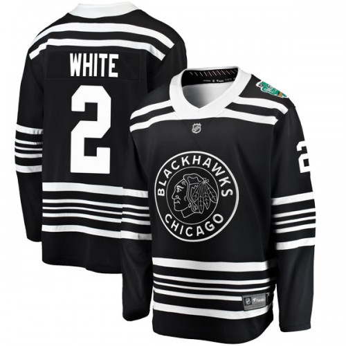 Fanatics Branded Chicago Blackhawks 2 Bill White White Black 2019 Winter Classic Breakaway Men's NHL Jersey