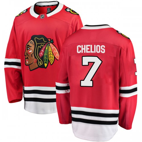 Fanatics Branded Chicago Blackhawks 7 Chris Chelios Red Breakaway Home Youth NHL Jersey