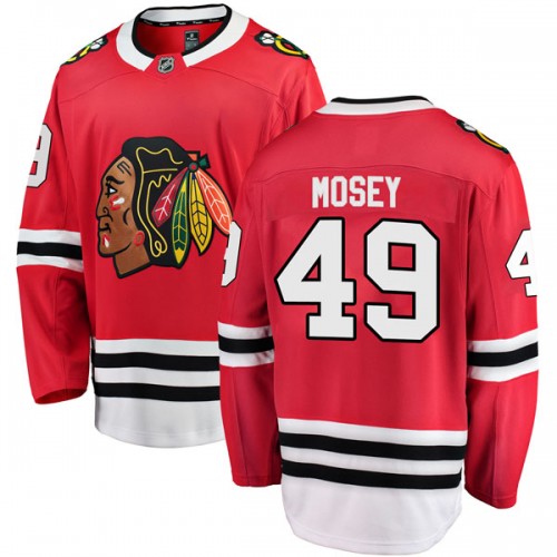 Fanatics Branded Chicago Blackhawks 49 Evan Mosey Red Breakaway Home Youth NHL Jersey