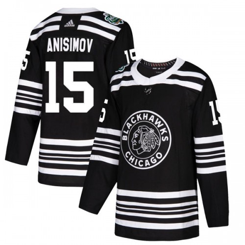 Adidas Chicago Blackhawks 15 Artem Anisimov Authentic Black 2019 Winter Classic Men's NHL Jersey