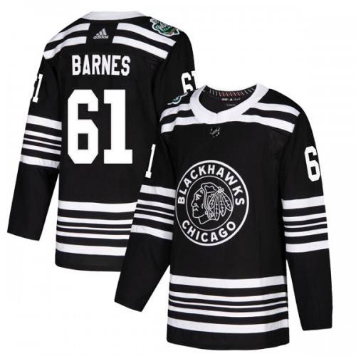 Adidas Chicago Blackhawks 61 Tyler Barnes Authentic Black 2019 Winter Classic Men's NHL Jersey