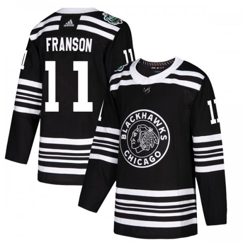 Adidas Chicago Blackhawks 11 Cody Franson Authentic Black 2019 Winter Classic Men's NHL Jersey