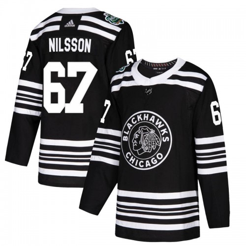 Adidas Chicago Blackhawks 67 Jacob Nilsson Authentic Black 2019 Winter Classic Men's NHL Jersey