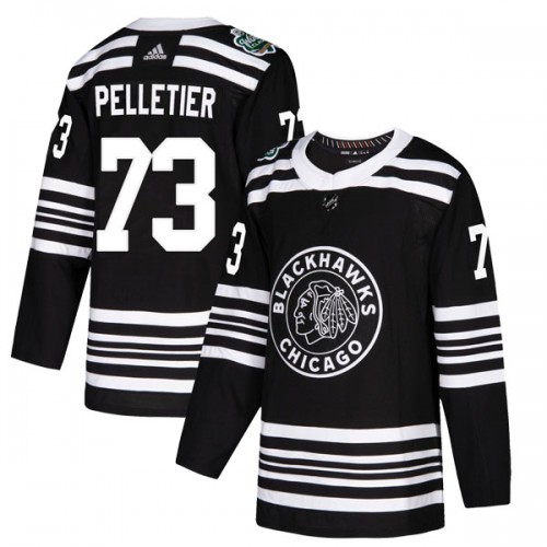 Adidas Chicago Blackhawks 73 Will Pelletier Authentic Black 2019 Winter Classic Men's NHL Jersey