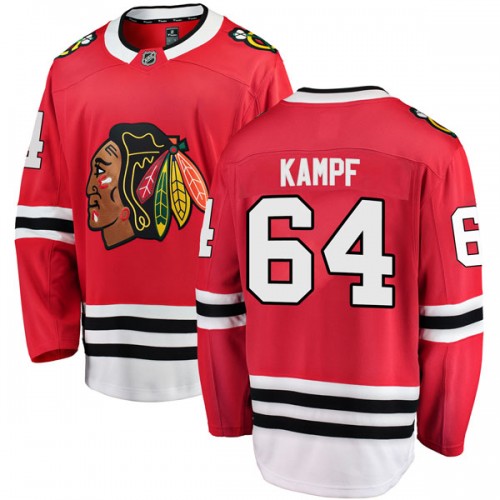 Fanatics Branded Chicago Blackhawks 64 David Kampf Red Breakaway Home Men's NHL Jersey