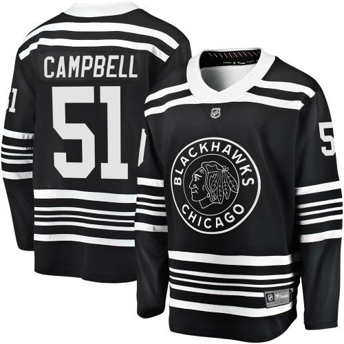 Fanatics Branded Chicago Blackhawks 51 Brian Campbell Premier Black Breakaway Alternate 2019/20 Men's NHL Jersey