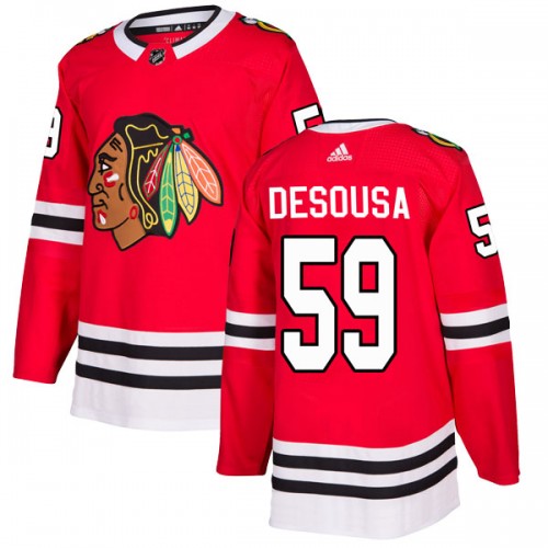 Adidas Chicago Blackhawks 59 Chris DeSousa Authentic Red Home Men's NHL Jersey