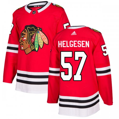 Adidas Chicago Blackhawks 57 Kenton Helgesen Authentic Red Home Men's NHL Jersey