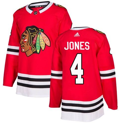 Adidas Chicago Blackhawks 4 Seth Jones Authentic Red Home Men's NHL Jersey