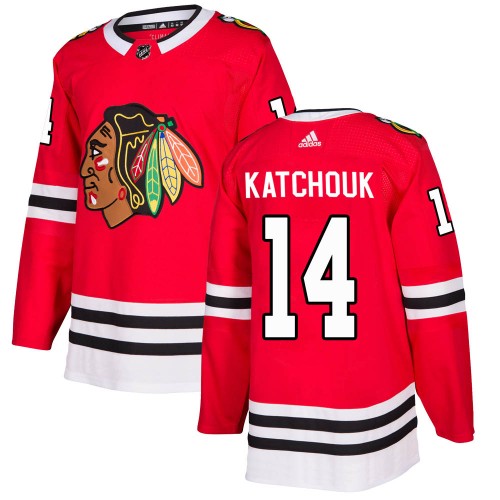 Adidas Chicago Blackhawks 14 Boris Katchouk Authentic Red Home Men's NHL Jersey