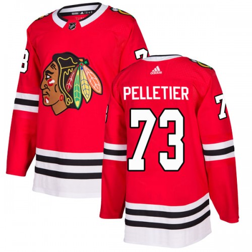 Adidas Chicago Blackhawks 73 Will Pelletier Authentic Red Home Men's NHL Jersey