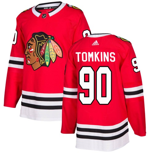 Adidas Chicago Blackhawks 90 Matt Tomkins Authentic Red Home Men's NHL Jersey