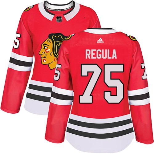 Adidas Chicago Blackhawks 75 Alec Regula Authentic Red Home Women's NHL Jersey