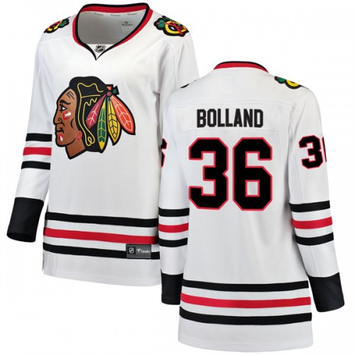 Fanatics Branded Chicago Blackhawks 36 Dave Bolland White Breakaway Away Women's NHL Jersey