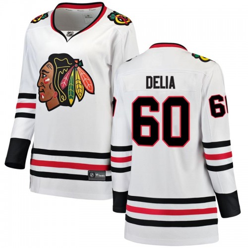 Fanatics Branded Chicago Blackhawks 60 Collin Delia White Breakaway Away Women's NHL Jersey