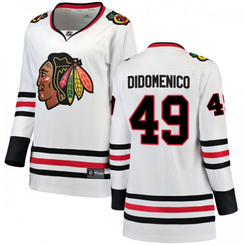 Fanatics Branded Chicago Blackhawks 49 Christopher DiDomenico White Breakaway Away Women's NHL Jersey
