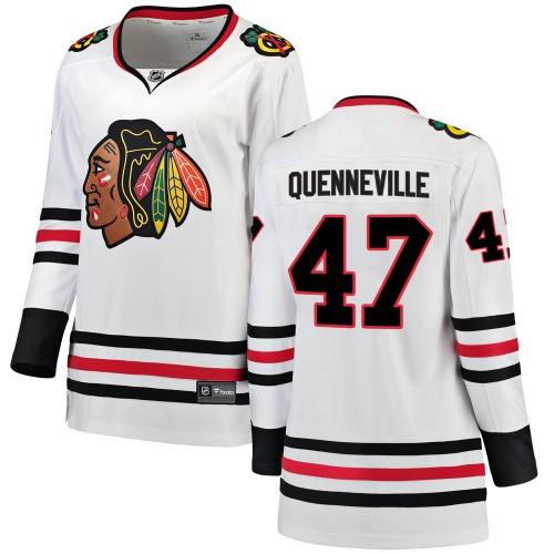 Fanatics Branded Chicago Blackhawks 47 John Quenneville White ized Breakaway Away Women's NHL Jersey