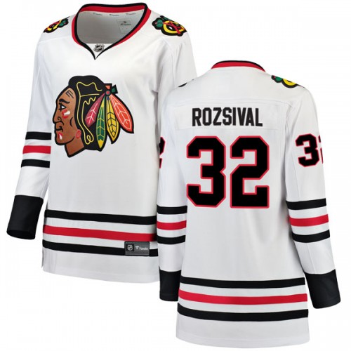 Fanatics Branded Chicago Blackhawks 32 Michal Rozsival White Breakaway Away Women's NHL Jersey