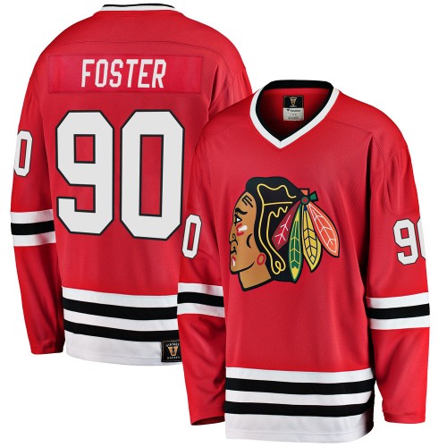 Fanatics Branded Chicago Blackhawks 90 Scott Foster Premier Red Breakaway Heritage Youth NHL Jersey