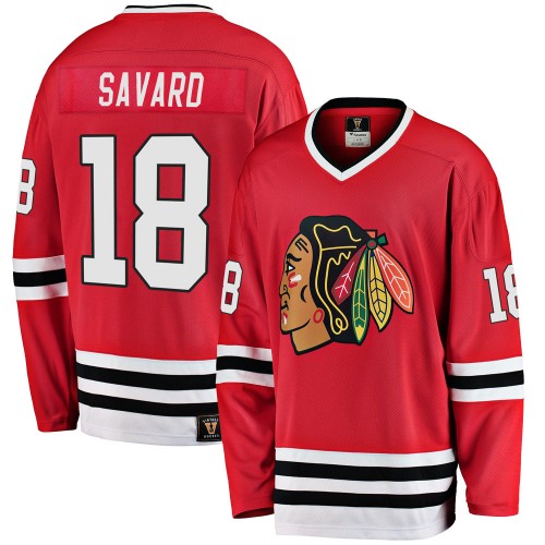 Fanatics Branded Chicago Blackhawks 18 Denis Savard Premier Red Breakaway Heritage Youth NHL Jersey