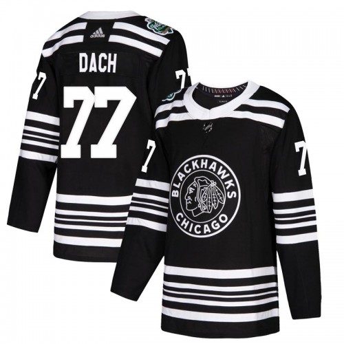 Adidas Chicago Blackhawks 77 Kirby Dach Authentic Black 2019 Winter Classic Youth NHL Jersey